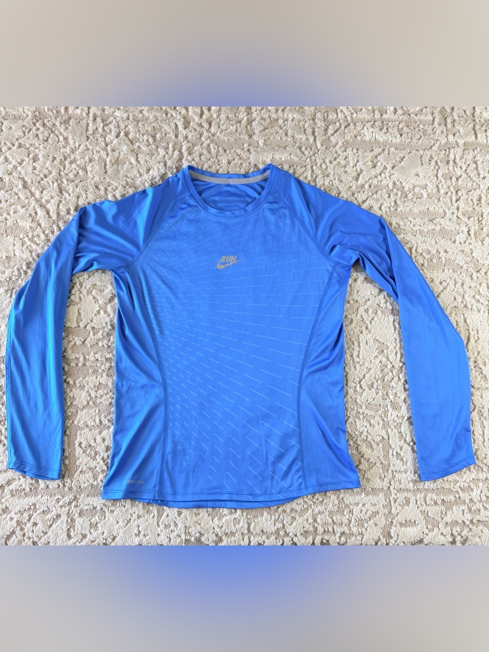 Nike Women’s Bright Blue RUN Long-Sleeve Performance Top